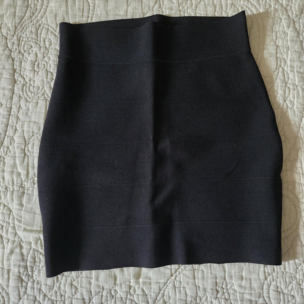Dynamite Bodycon Fitted Black Mini Skirt (New)